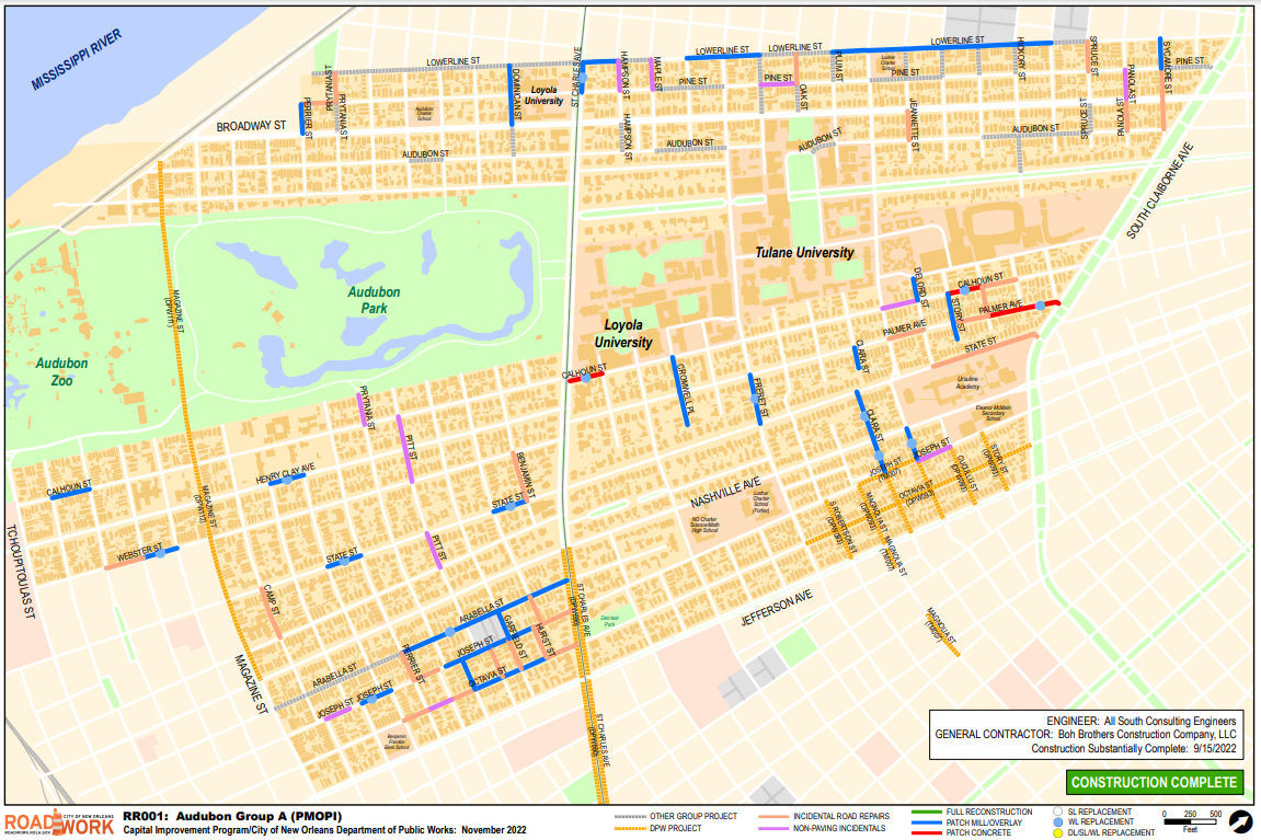 Map of Audubon Group A
