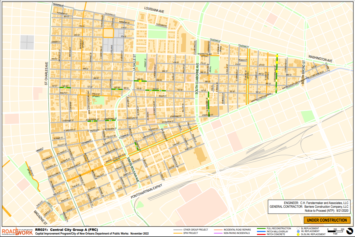 Map of Central City Group A