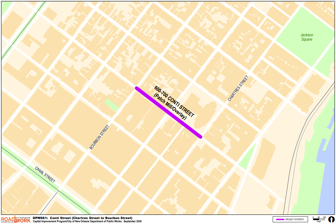 Map of Conti St. (Bourbon-Chartres)