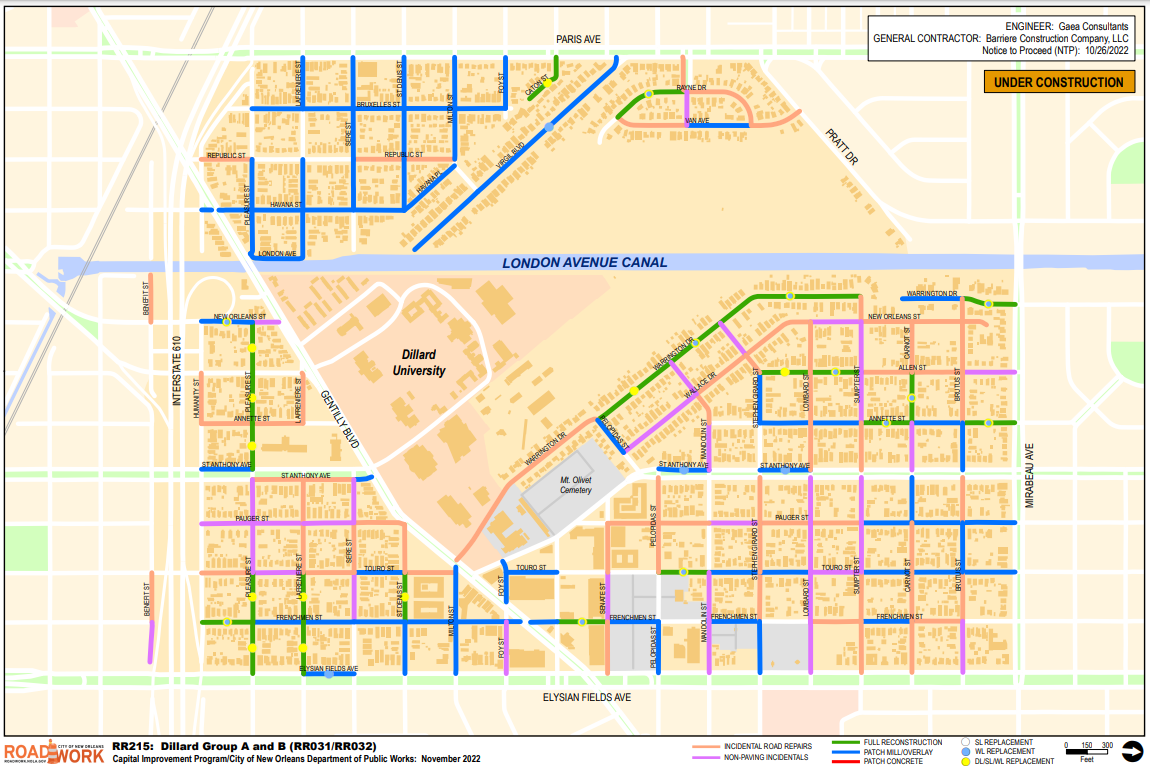 Map of Dillard Group A & B