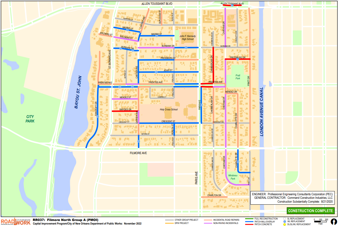 Map of Filmore North Group A