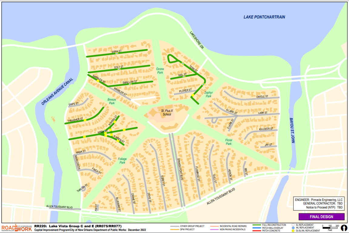 Map of Lake Vista Group C and E