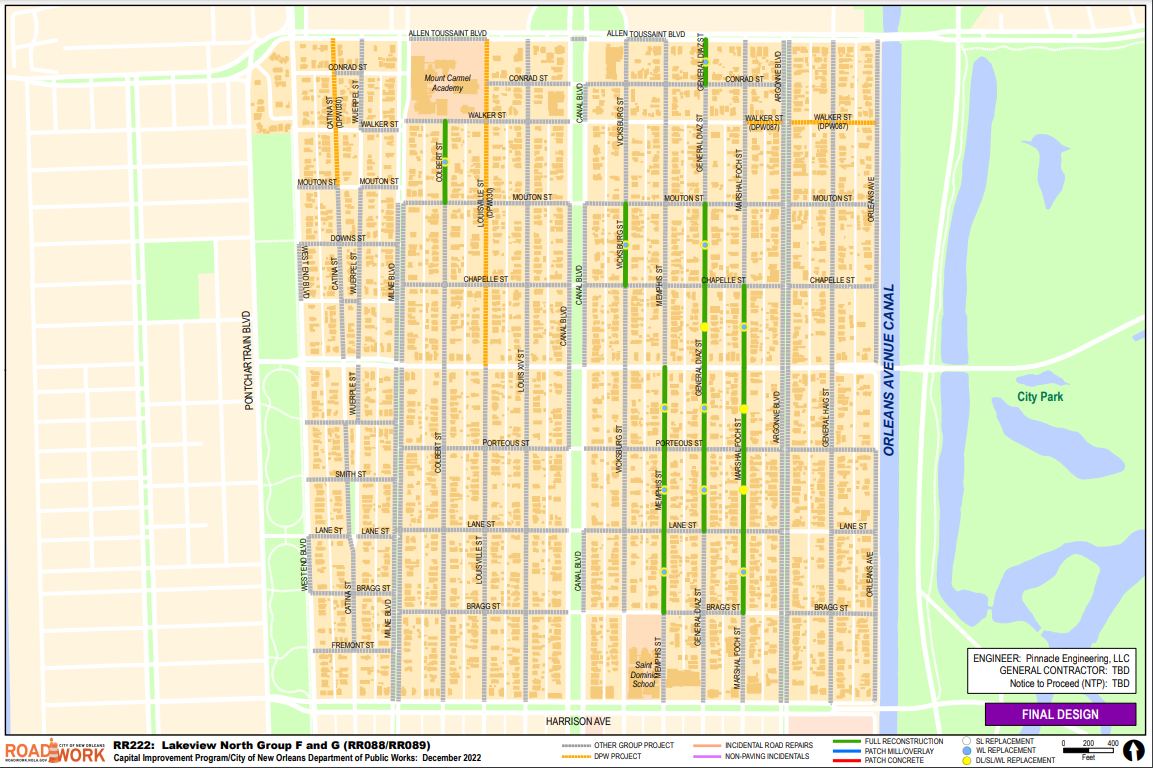 Map of Lakeview North Group F and G