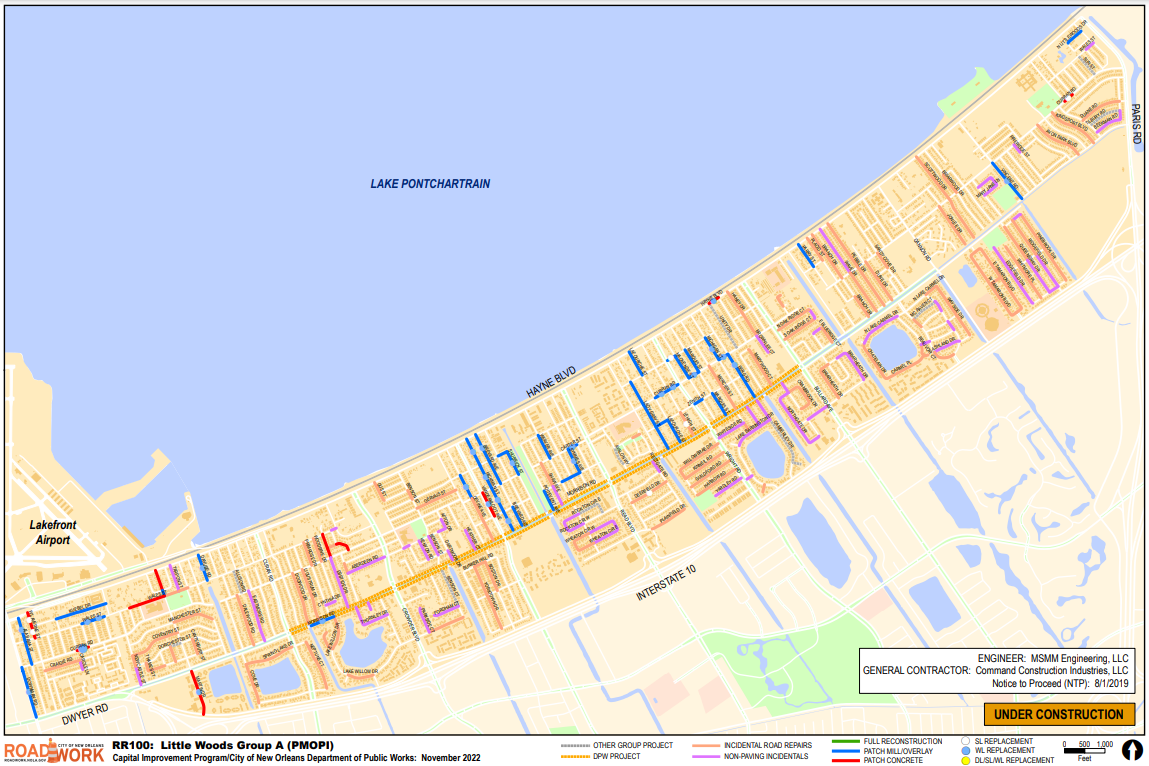 Map of Little Woods Group A