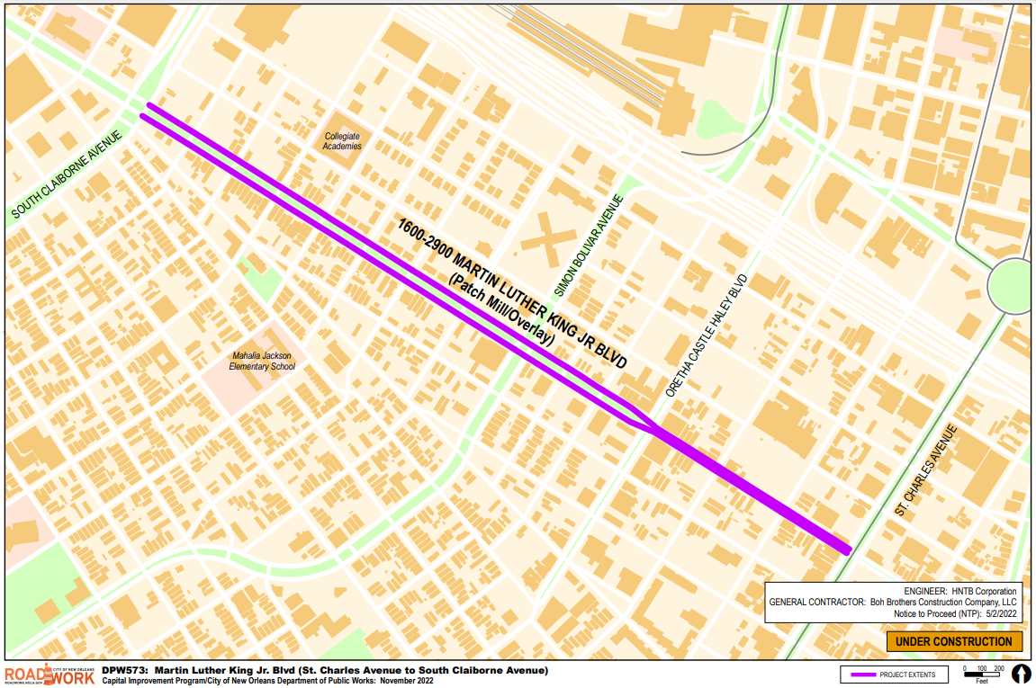 Map of Martin Luther King Blvd
