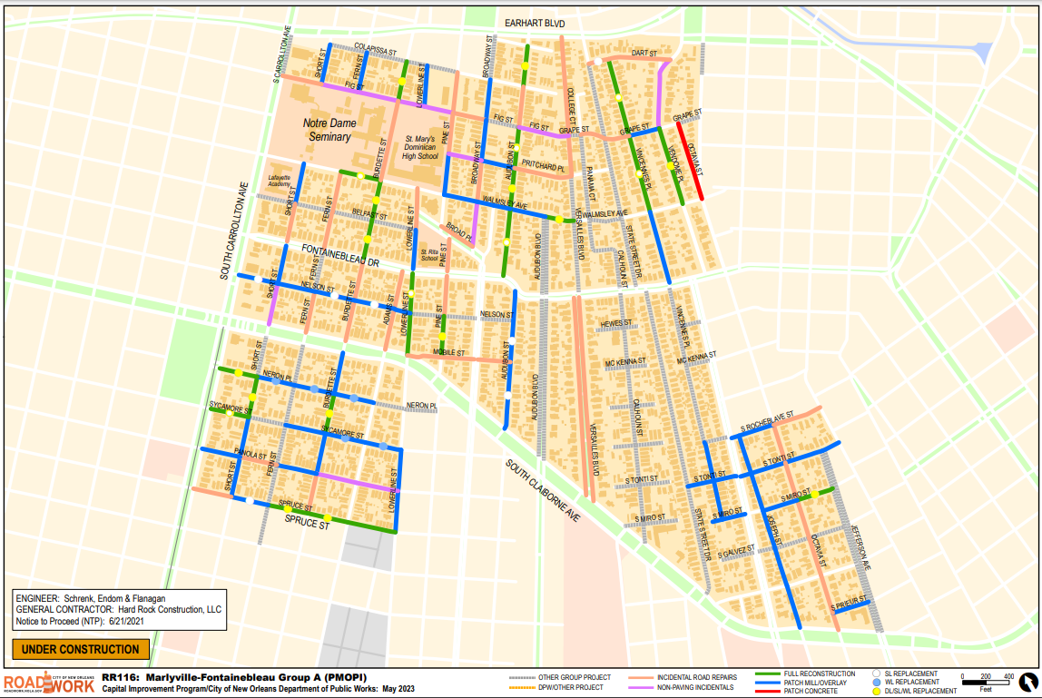 Map of Marlyville-Fontainebleau Group A