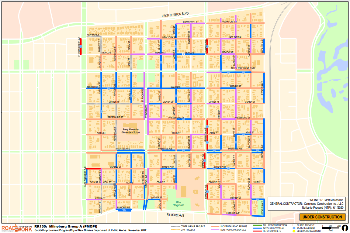 Map of Milneburg Group A