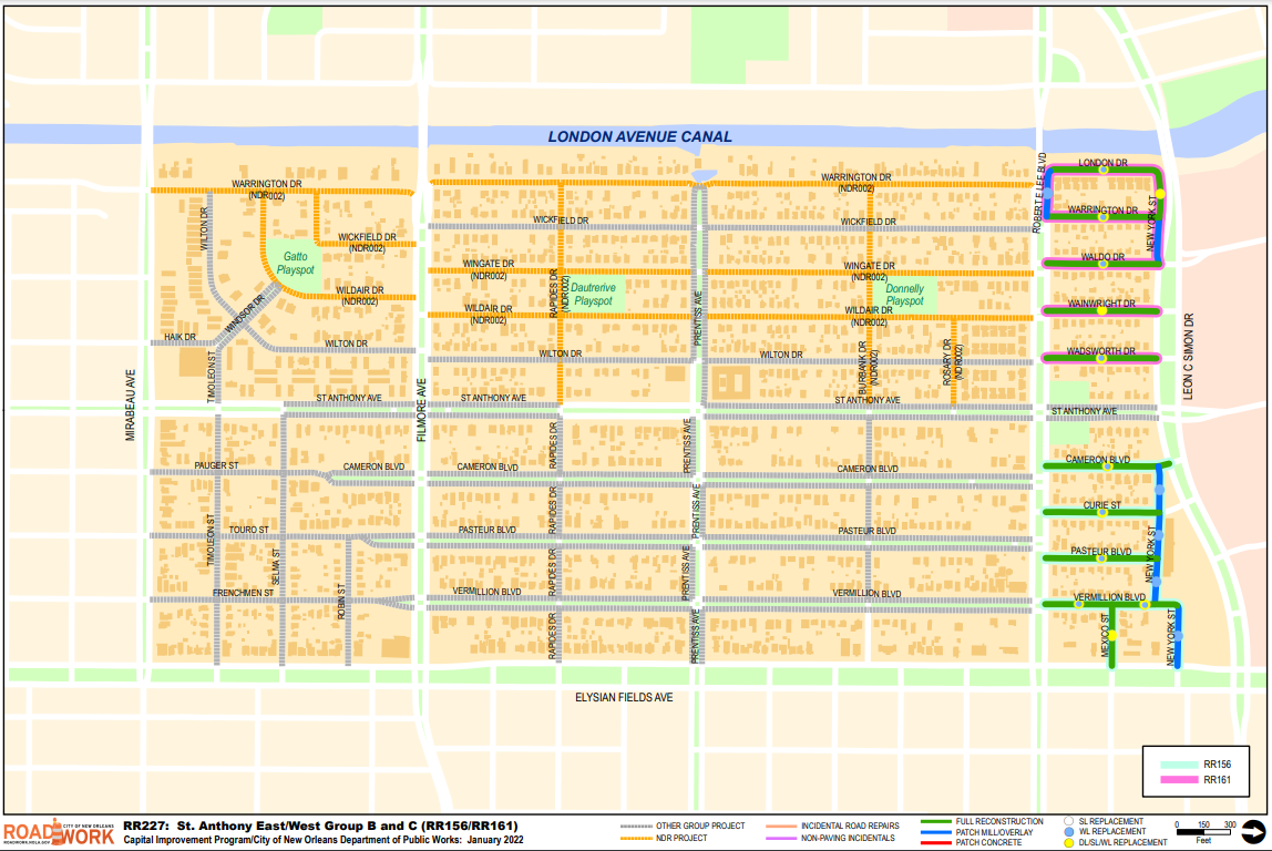 Map of St. Anthony East/West Group B and C