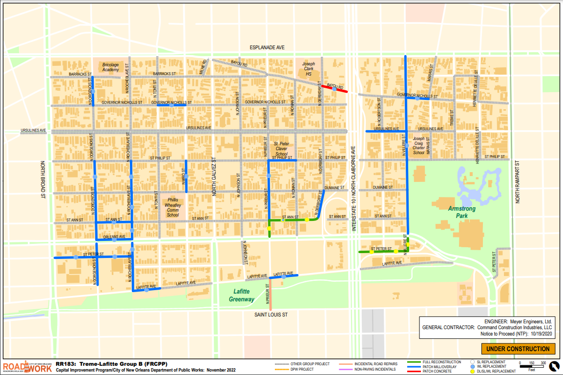 Map of Treme-Lafitte Group B
