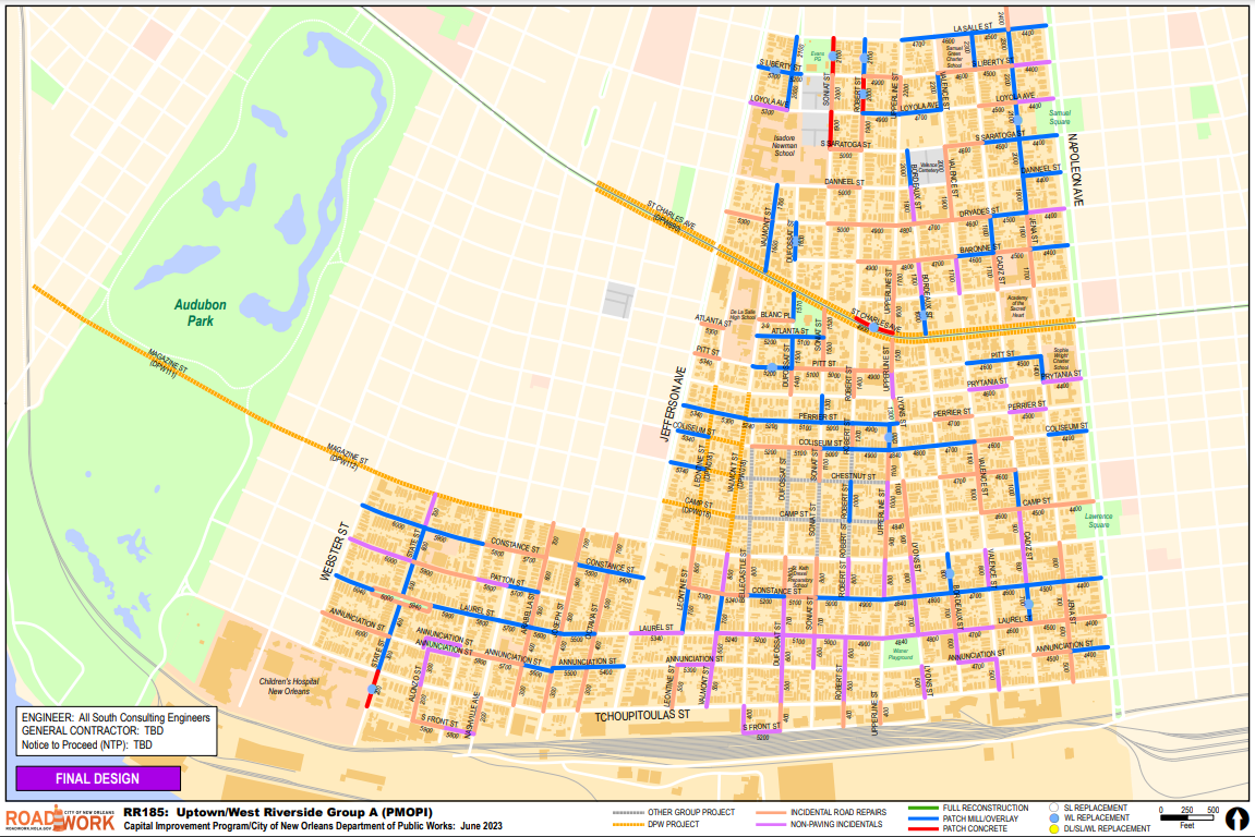 Map of Uptown, West Riverside Group A