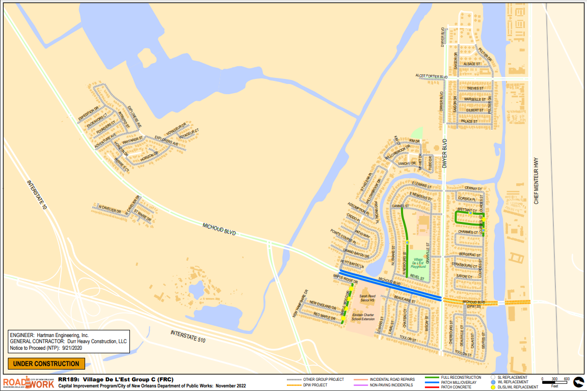 Map of Village De L