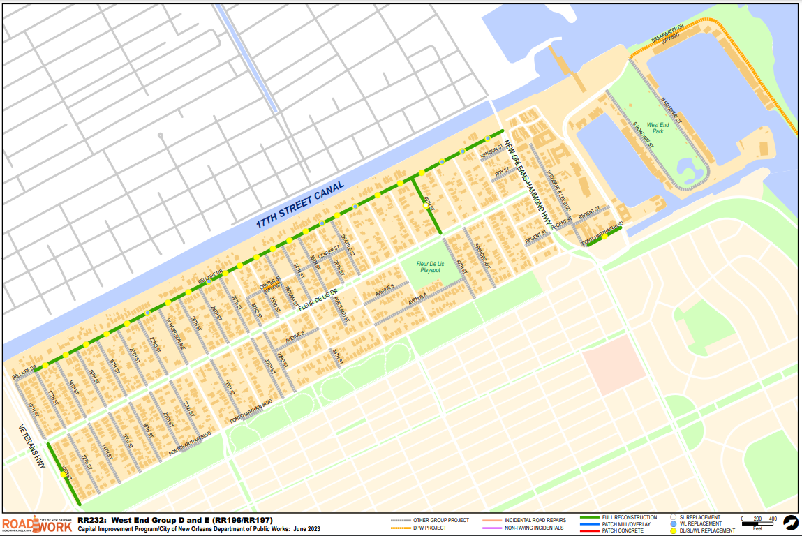 Map of West End Group D and E