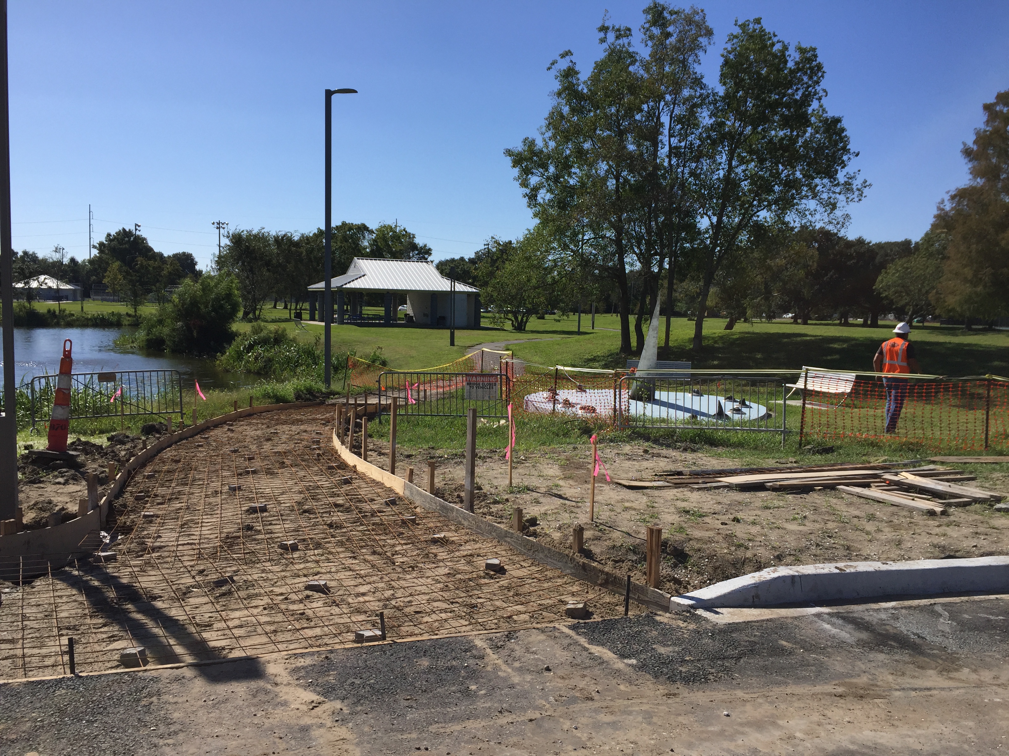 JOE W. BROWN PARK BRIDGE CONSTRUCTION OVER NORTH LAGOON 90 PERCENT COMPLETE