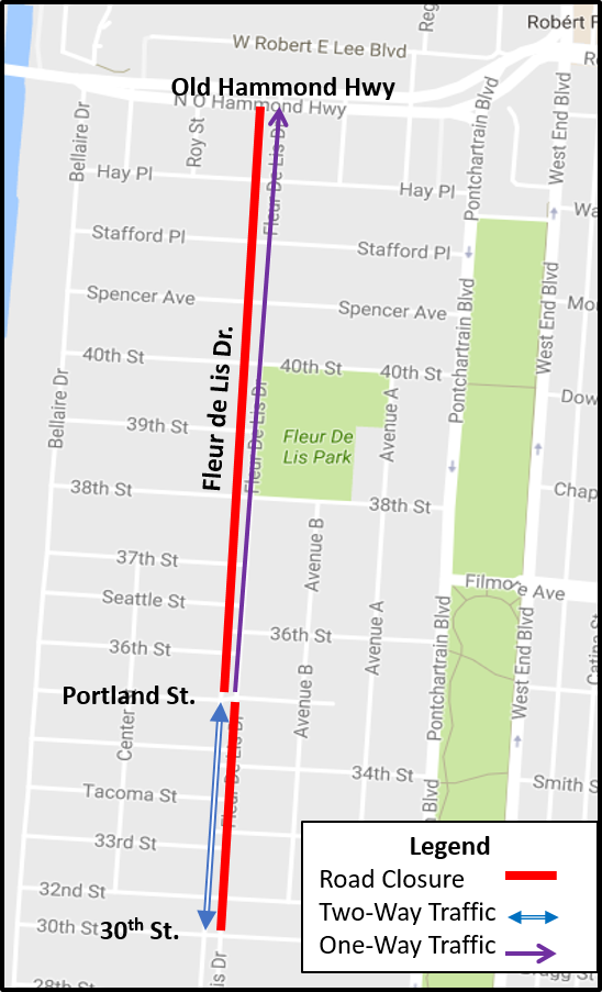 FLEUR DE LIS DRIVE CONSTRUCTION CREWS NOW 65 PERCENT COMPLETE