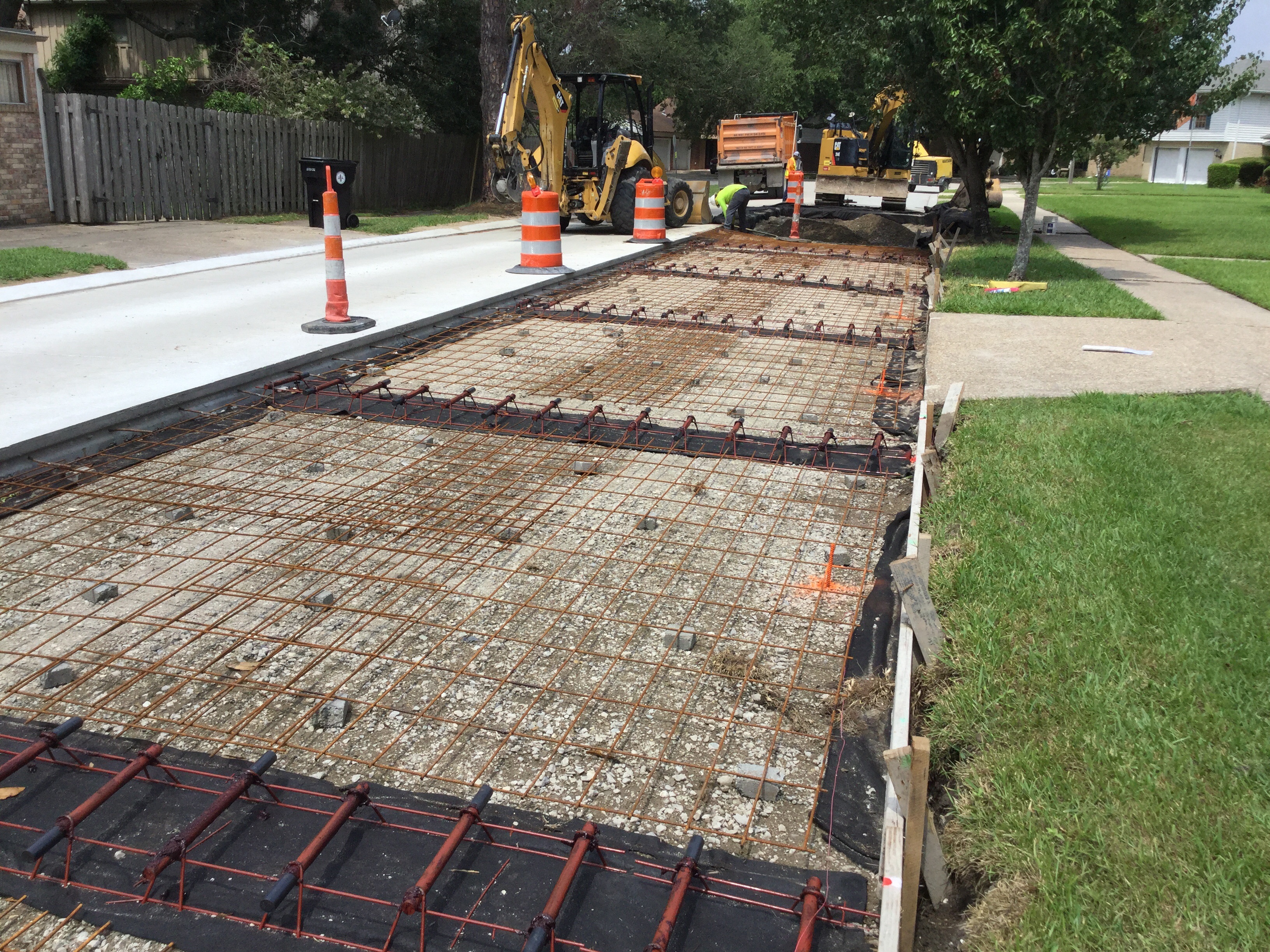 ROADWAY IMPROVEMENTS ON LACOUR MONIQUE AND ETON STREETS APPROX 75 PERCENT COMPLETE