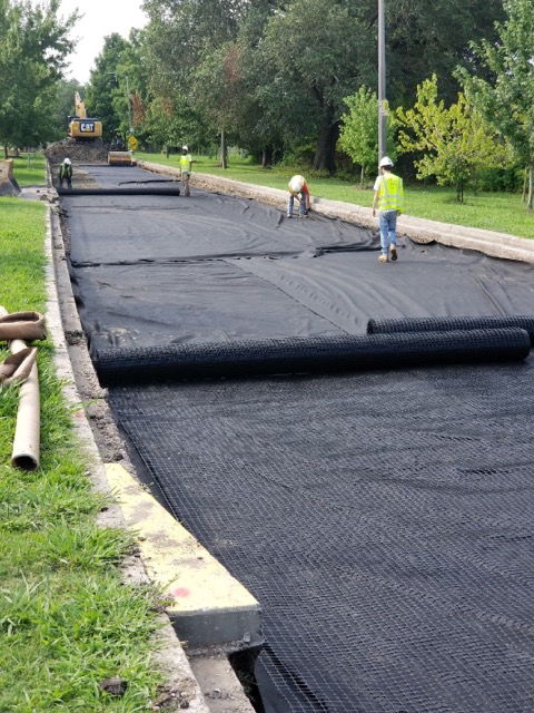 ROADWAY REPAVING IN JOE W. BROWN MEMORIAL PARK NOW 50 PERCENT COMPLETE