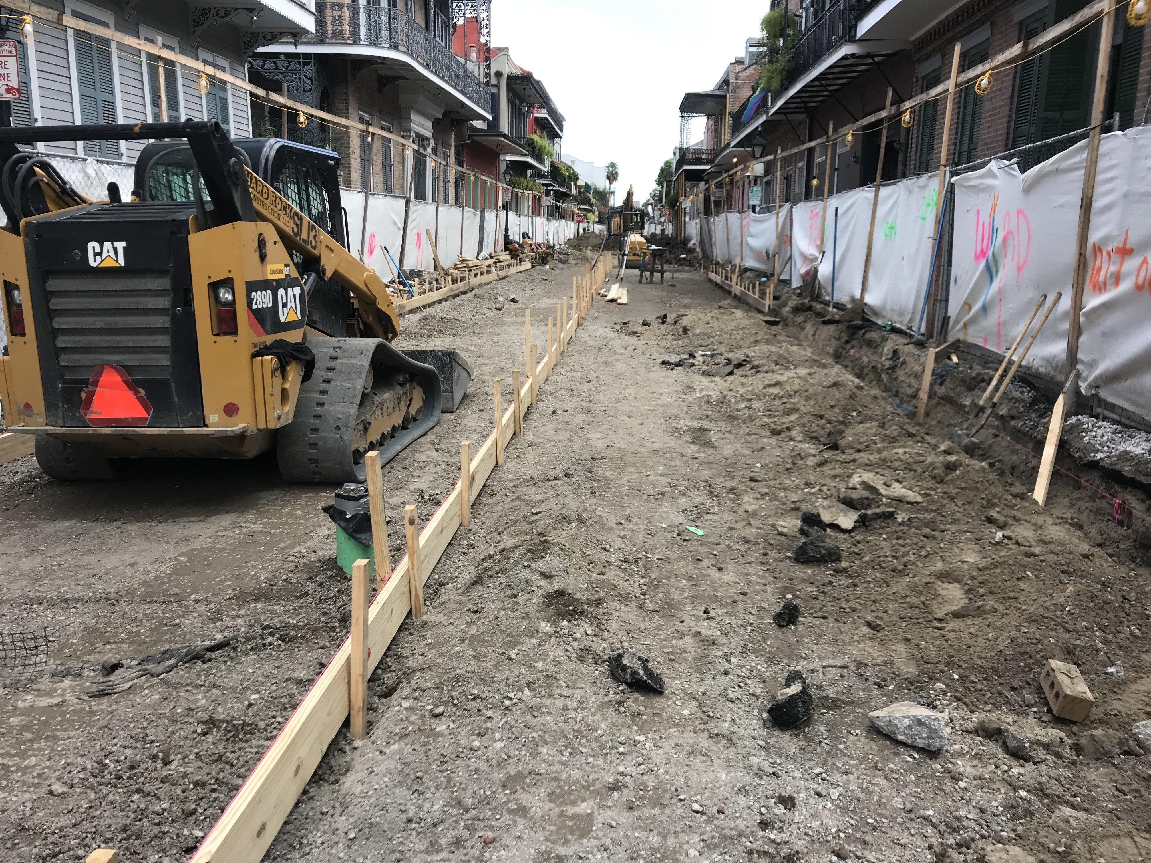 BOURBON STREET RECONSTRUCTION PROJECT CONTINUES BETWEEN ORLEANS AND DUMAINE STREETS