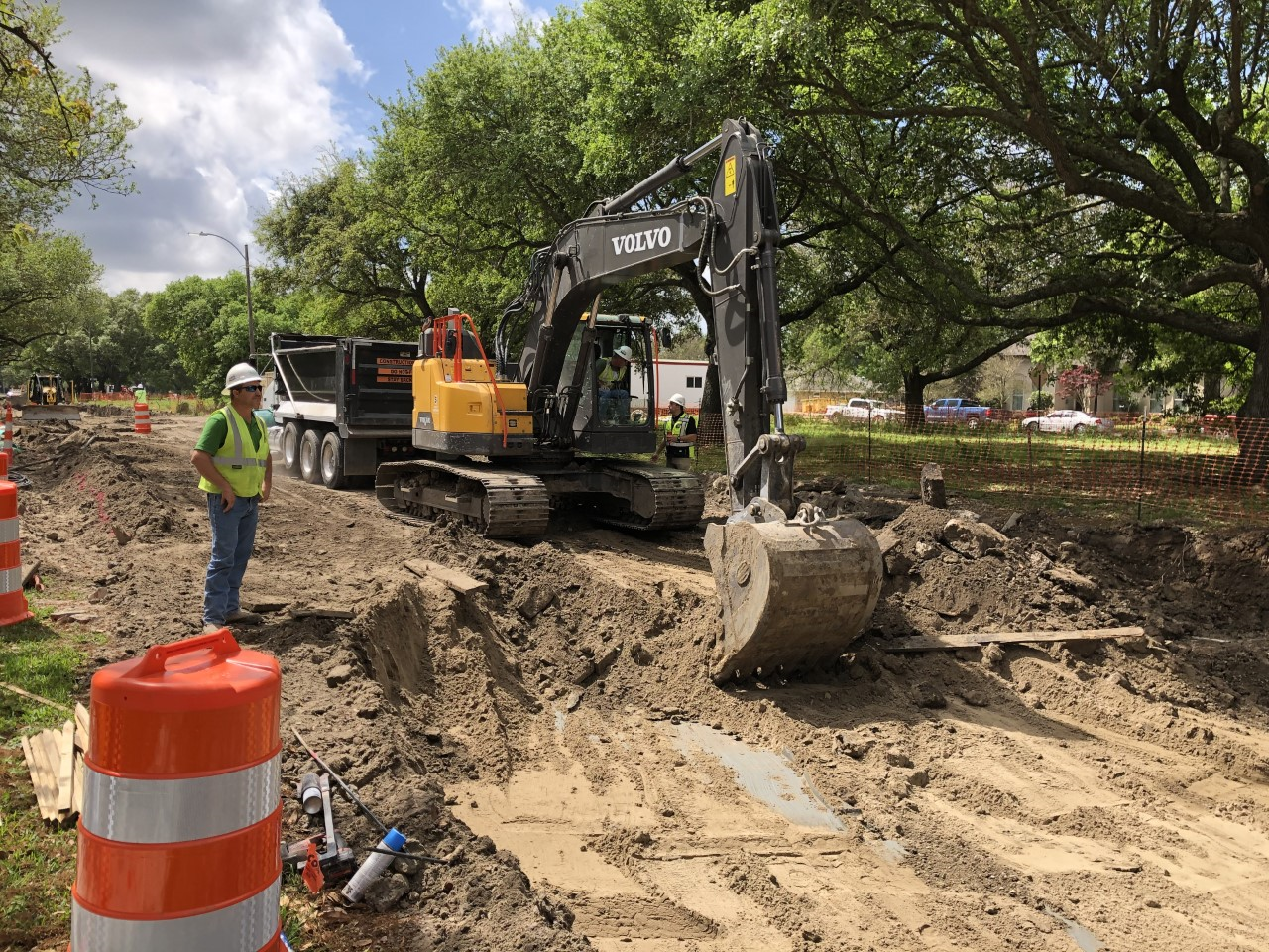 NEW CATCH BASINS AND DRAIN LINES ARE BEING INSTALLED ON CANAL BOULEVARD