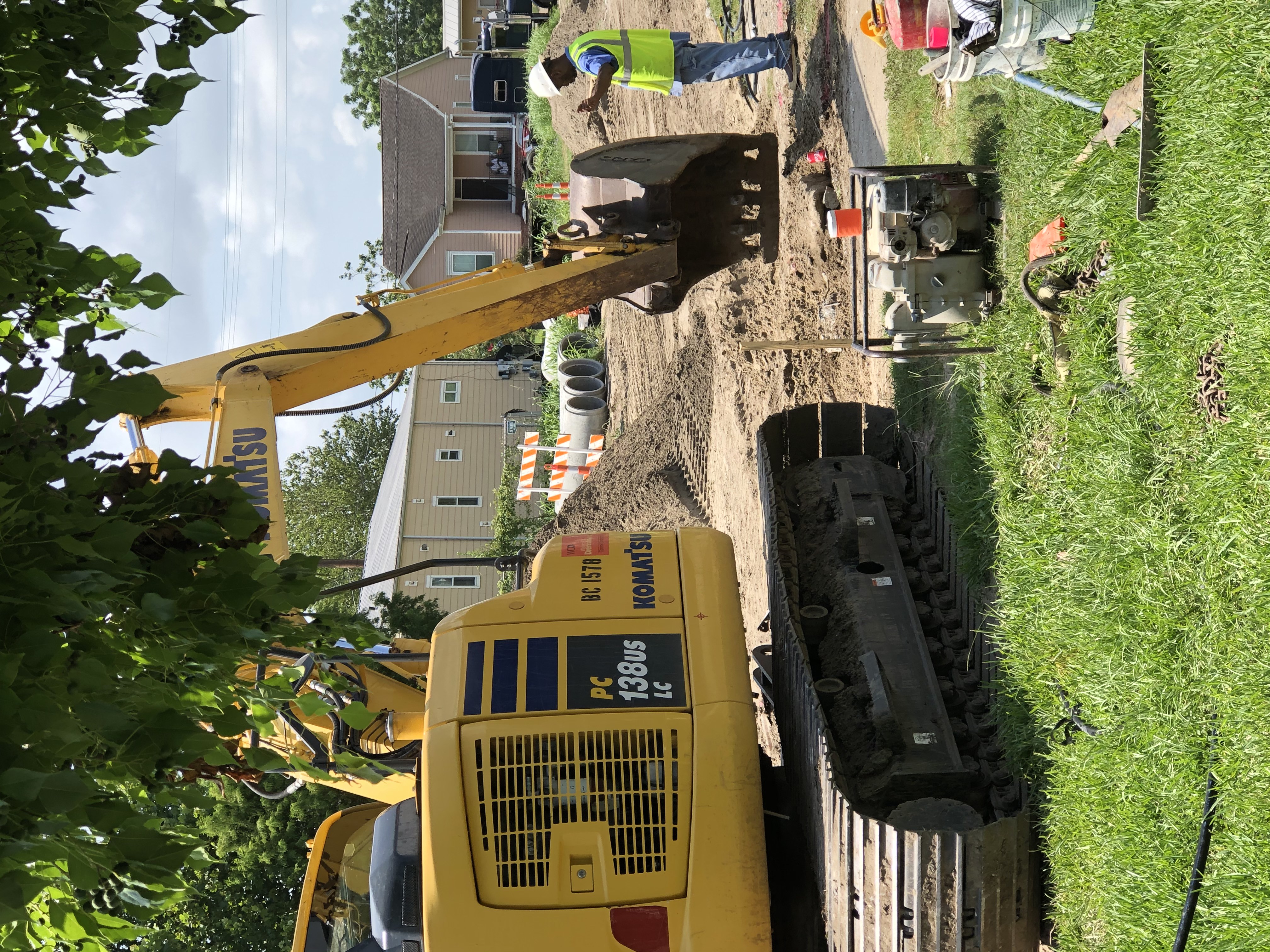 CREWS PREPARE MORE BLOCKS FOR WATERLINE INSTALLATION ON THE LOWER NINTH WARD NORTHWEST PROJECT