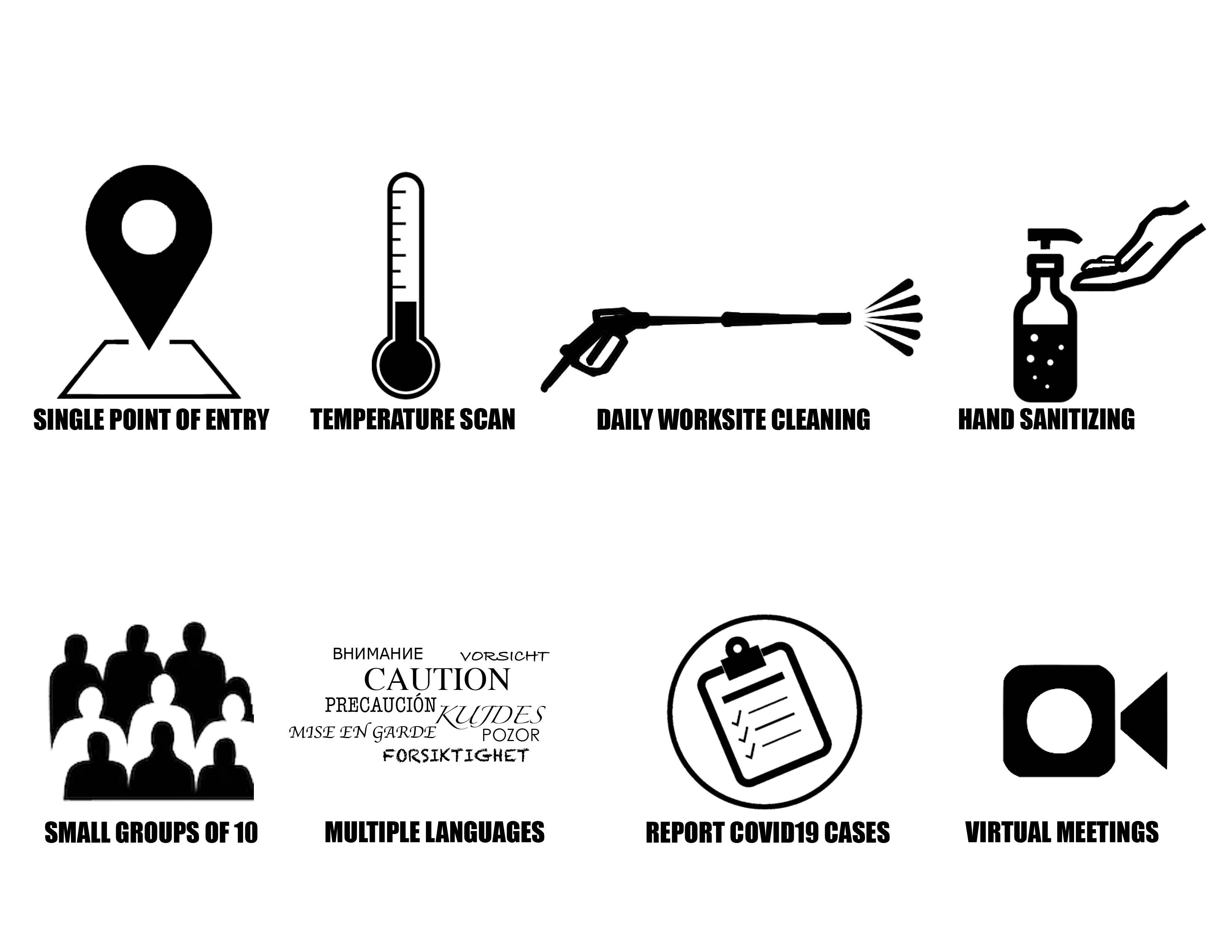 CITY CONTINUES TO ENCOURAGE CONTRACTORS TO IMPLEMENT GUIDELINES CONSISTENT WITH CDC RECOMMENDATIONS AT JOB SITES