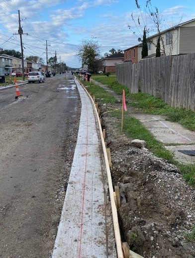 PAVEMENT RESTORATION AT 55 PERCENT COMPLETE IN PINES VILLAGE GROUP A PROJECT