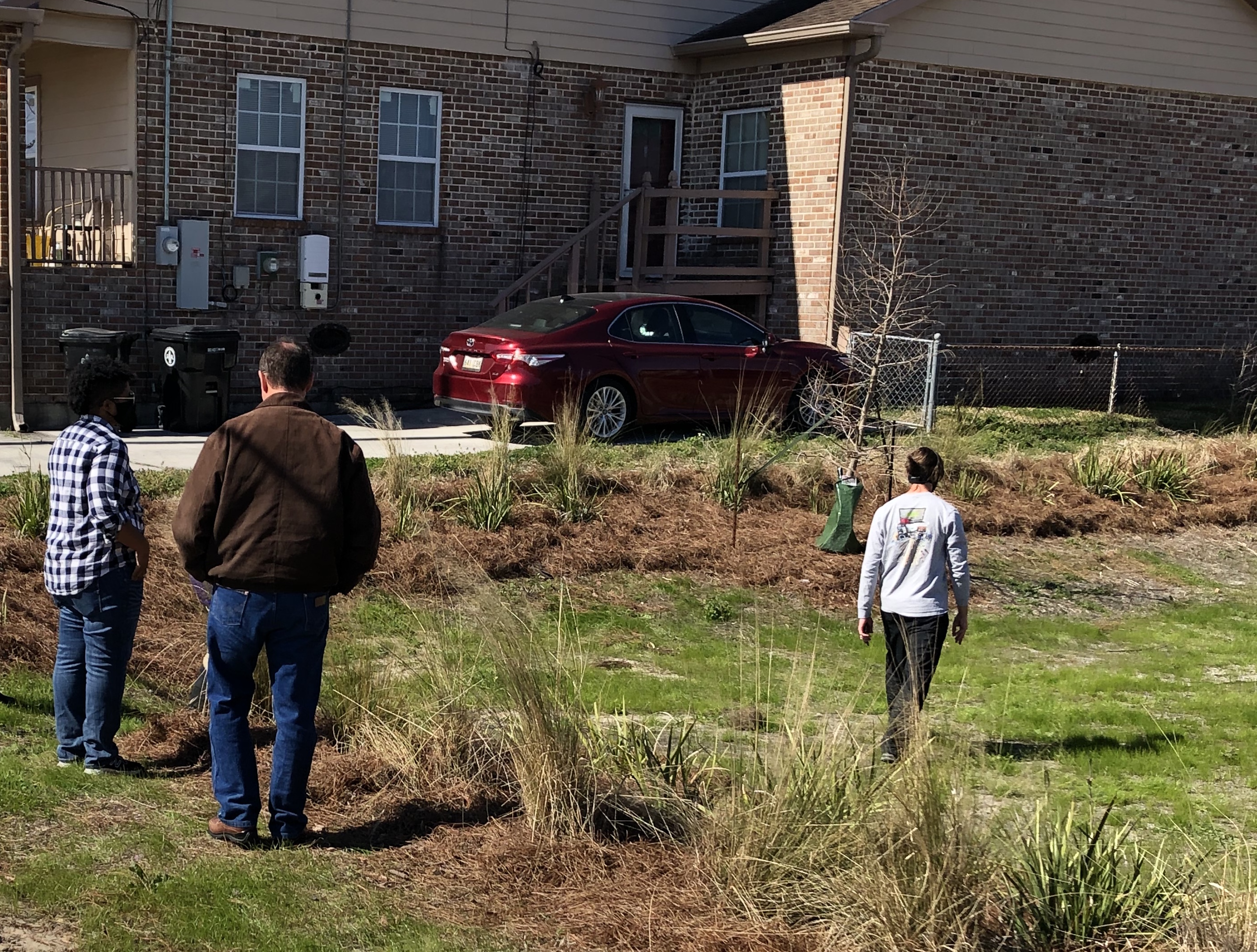 CITY, DESIGN AND CONSTRUCTION CONTRACTORS WALK THROUGH PONTILLY TO CERTIFY ITS COMPLETION