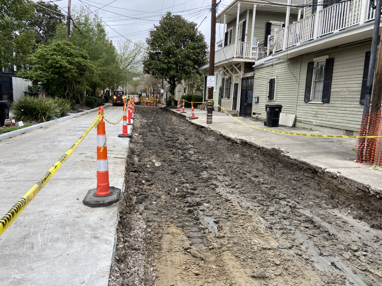 WORK BEGINS ON THE EAST RIVERSIDE, GARDEN DISTRICT, IRISH CHANNEL, ST. THOMAS GROUP A PROJECT 