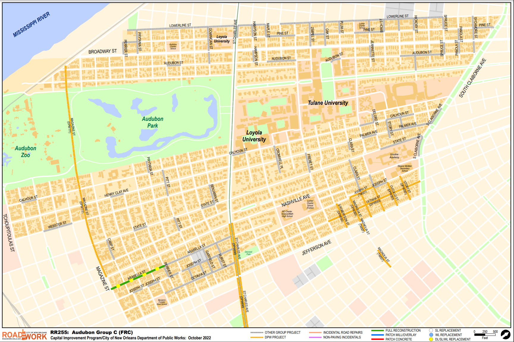 Map of Audubon Group C