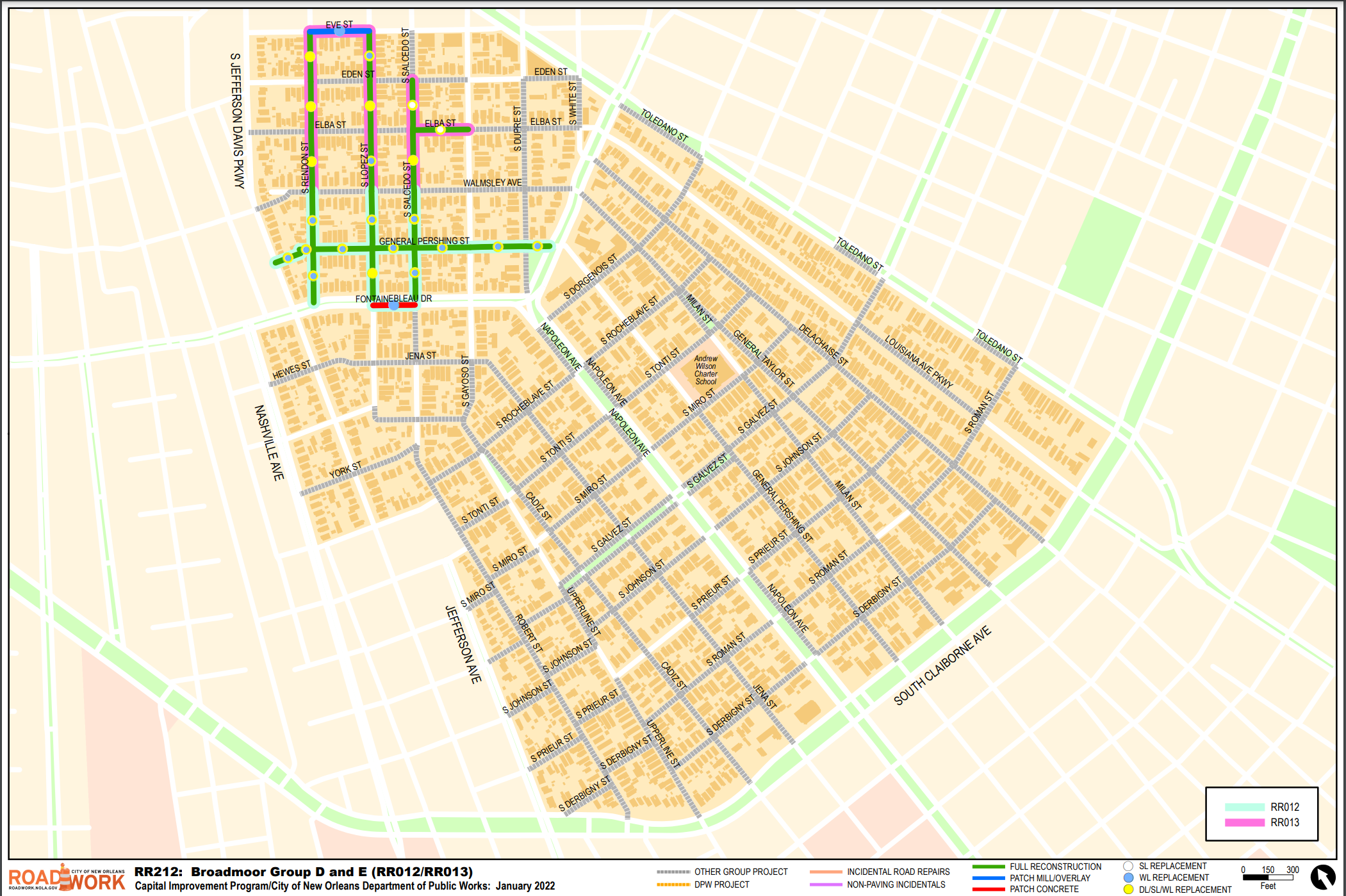 Map of Broadmoor Group D and E