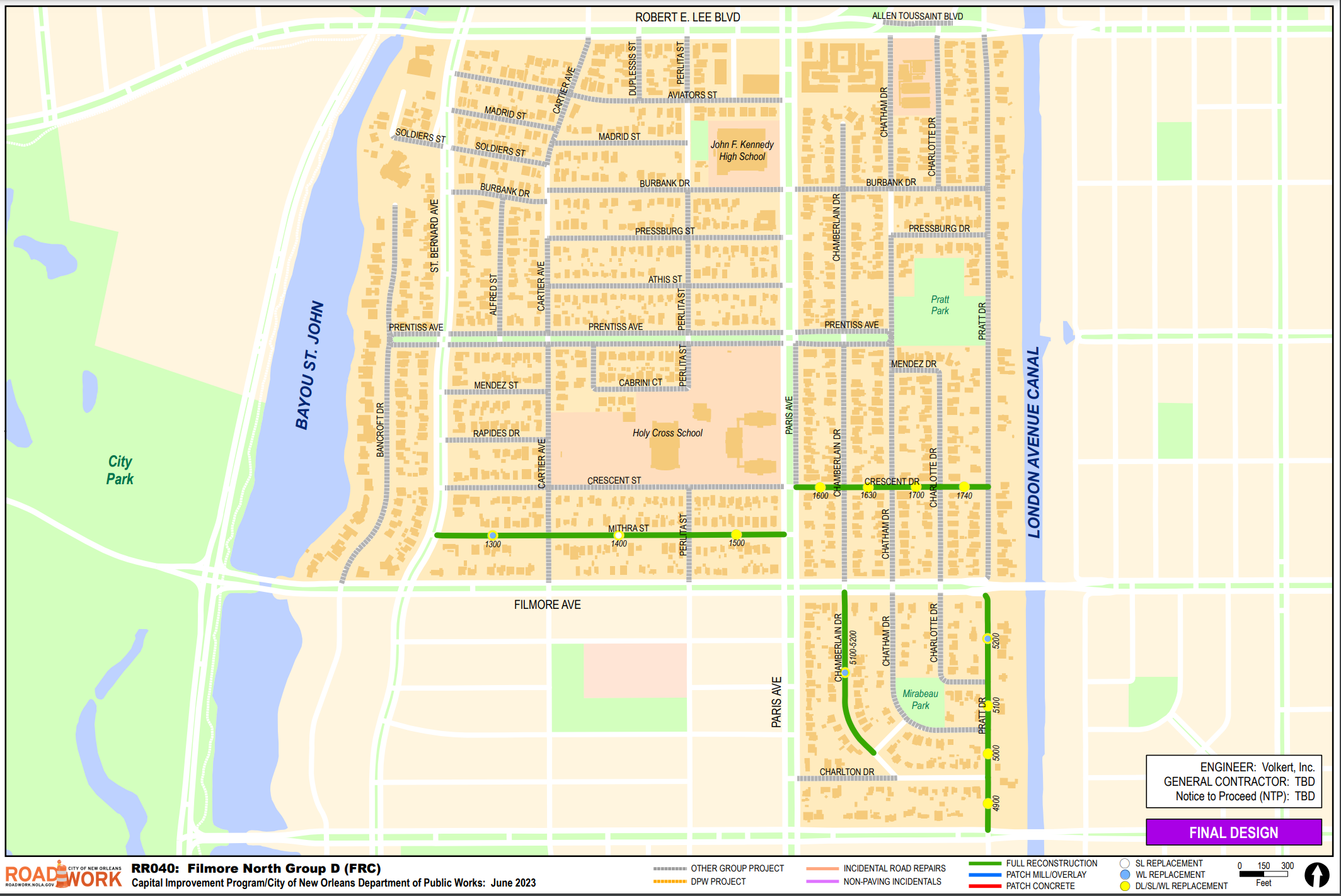 Map of Filmore North Group D