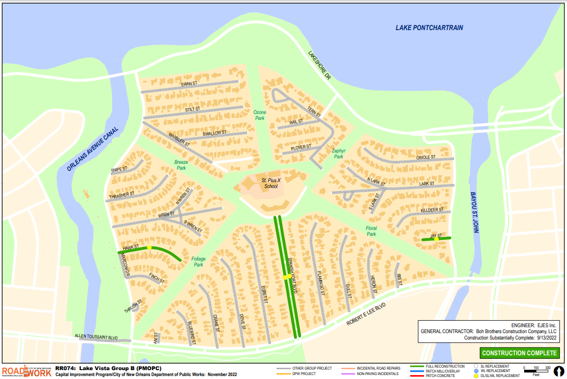 Map of Lake Vista Group B