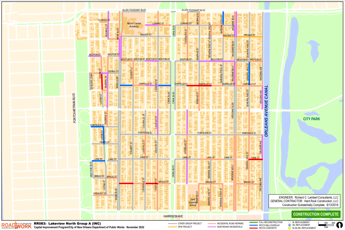 Map of Lakeview North Group A