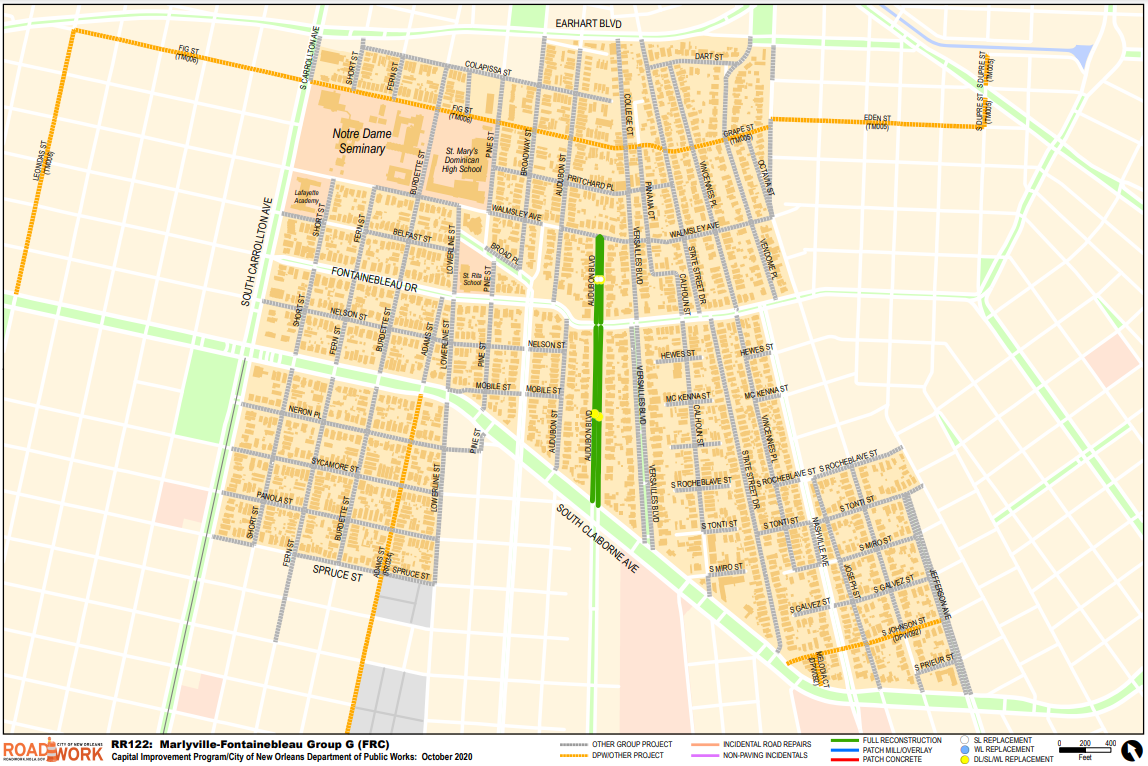 Map of Marlyville-Fontainebleau Group G