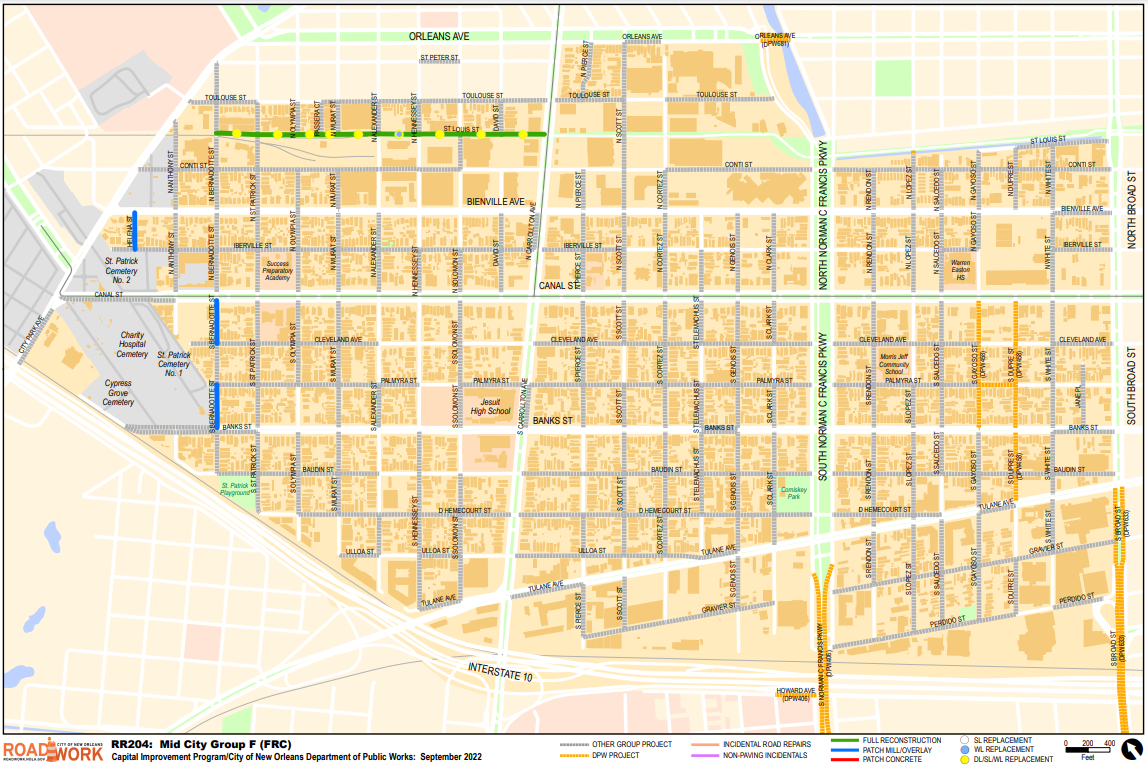 Map of Mid City Group F