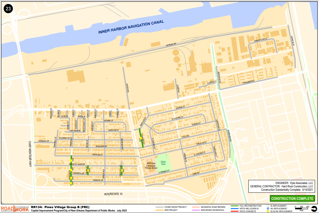 Map of Pines Village Group B