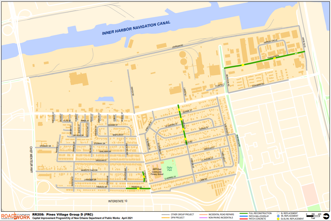 Map of Pines Village Group D