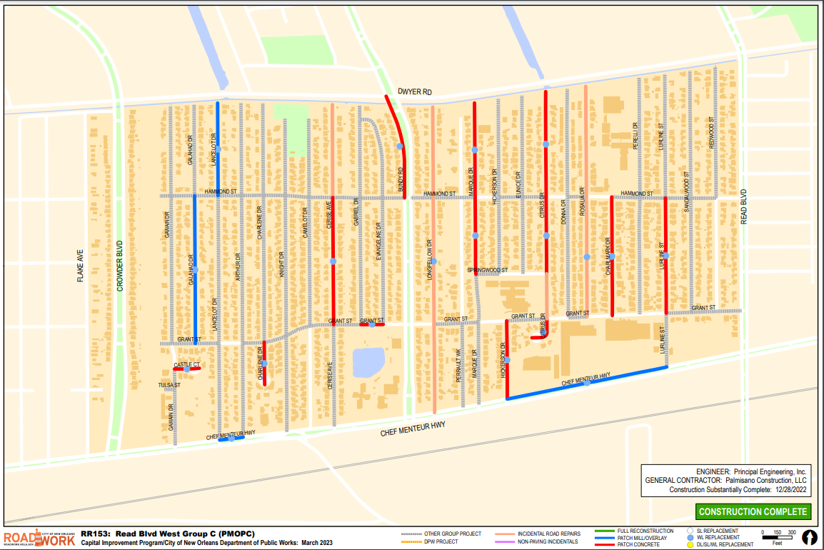 Map of Read Blvd West Group C