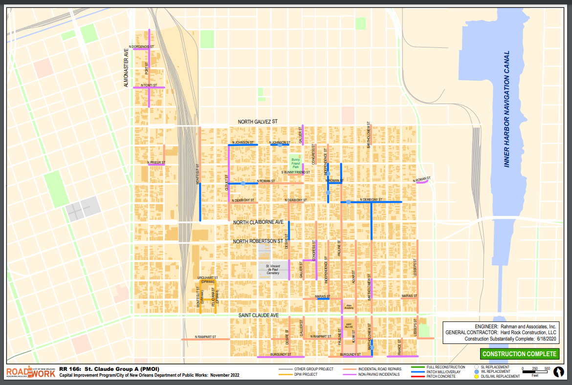 Map of St. Claude Group A