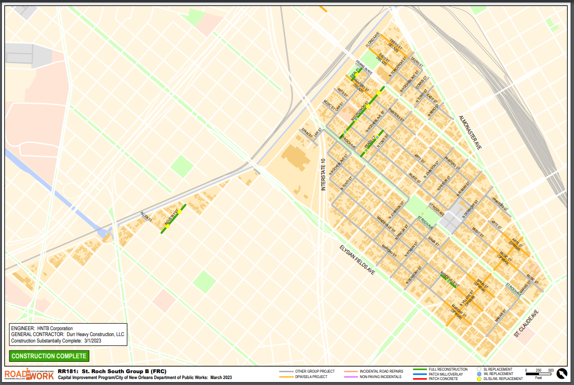 Map of St. Roch South Group B