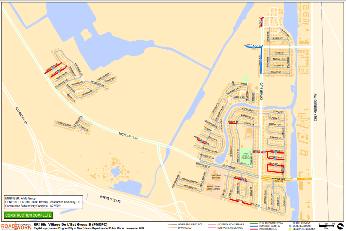 Map of Village De L